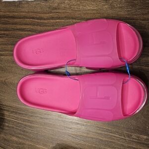 UGG Adult Pink Slide Sandals